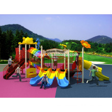JQA15kindergarten furniture customized Popular Kids Outdoor forest theme slide Plastic Playground Equipment